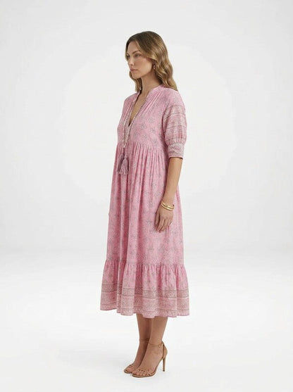 Women's Summer Midi Dress Boho Beach Style