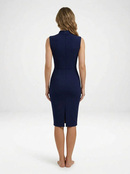 Women’s Formal Sleeveless Sheath Cocktail Midi Dress