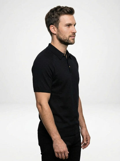 Men’s Breathable Knit Polo Shirt