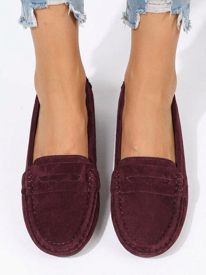Women's Suede Knit Slip-On Flats