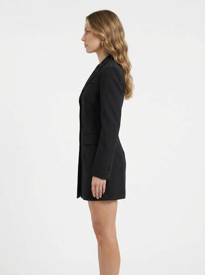 Single Breasted Lapel Blazer Dress
