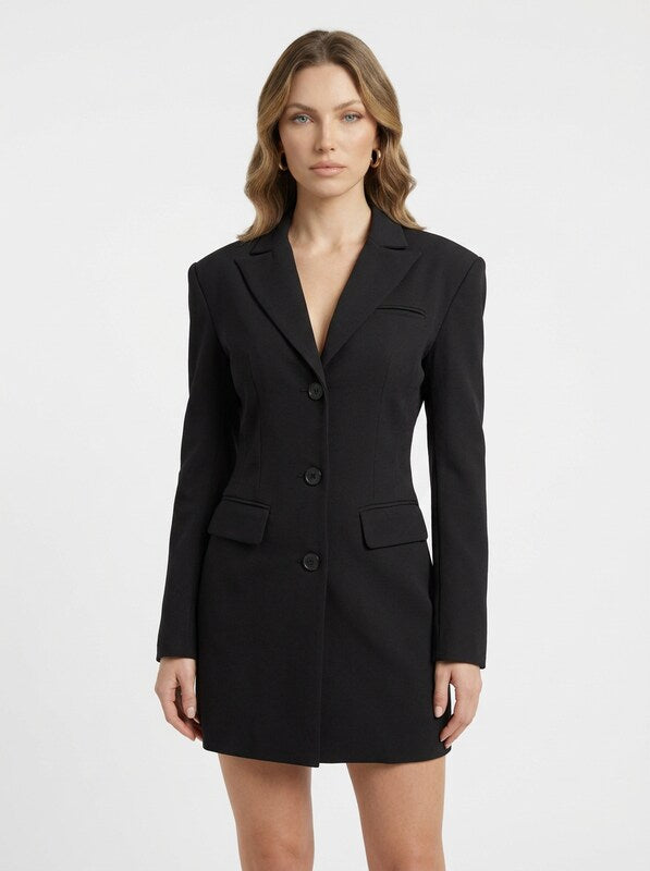 Single Breasted Lapel Blazer Dress