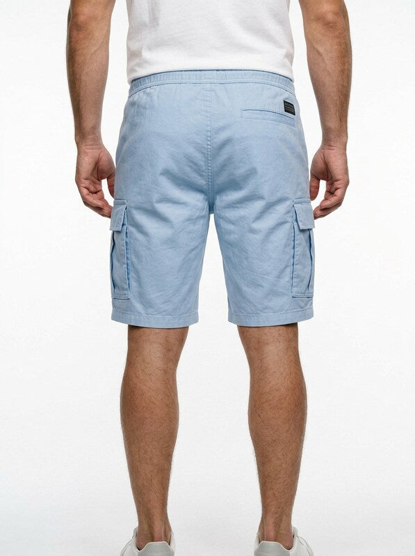 Men’s Elastic Waist Utility Cargo Shorts