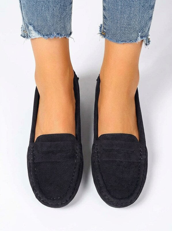 Women's Suede Knit Slip-On Flats