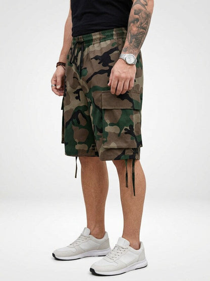 Men’s Oversized Camouflage Cargo Shorts