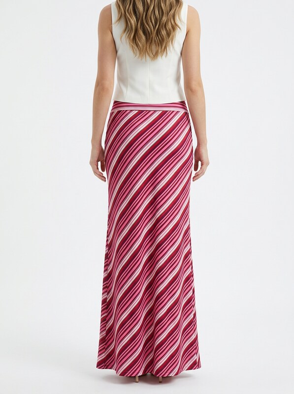 Striped Knit Maxi Skirt