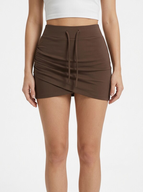 Ruffled Asymmetric Mini Skirt