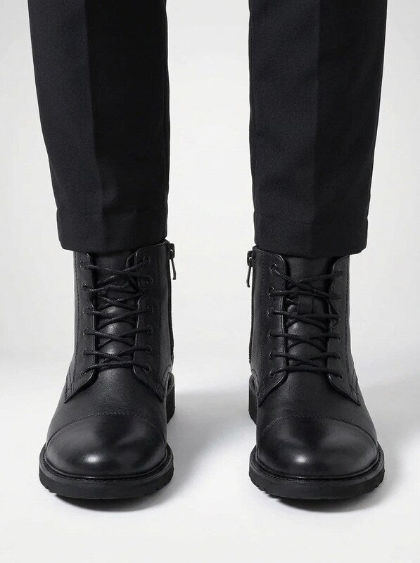 Men’s Chukka Boots Side Zipper Lace Up