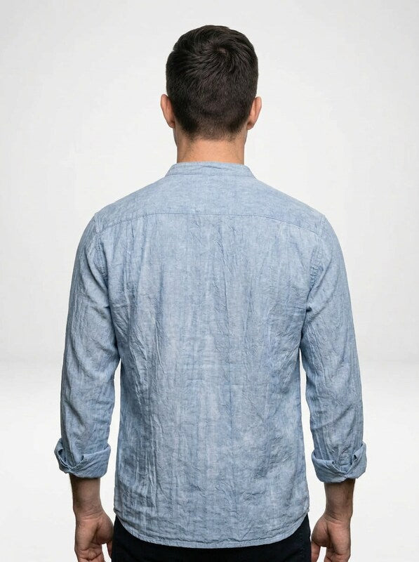 Men’s Lightweight Linen Henley Shirt