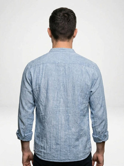 Men’s Lightweight Linen Henley Shirt