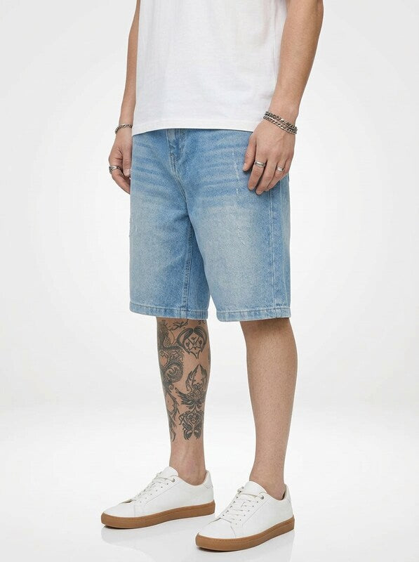 Bermuda Denim Jeans Shorts Men’s Loose Fit