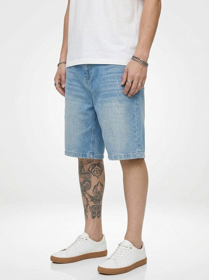 Bermuda Denim Jeans Shorts Men’s Loose Fit