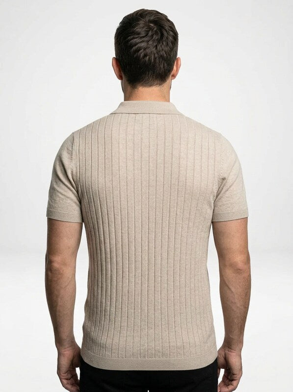 Men’s Ribbed Cotton Polo Tee