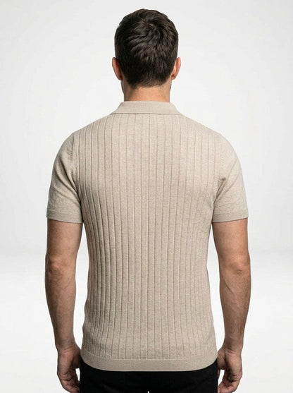 Men’s Ribbed Cotton Polo Tee