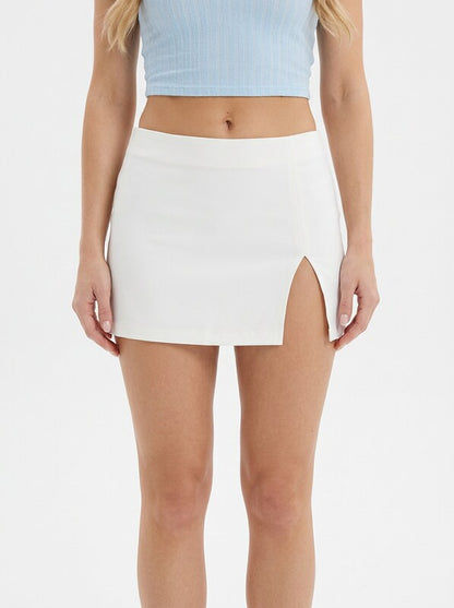 Tailored Low Rise Mini Skirt