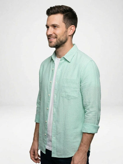 Lightweight Striped Linen Summer Shirt