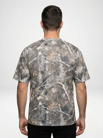 Men’s Camo Print Drop Shoulder Short Sleeve T Shirt