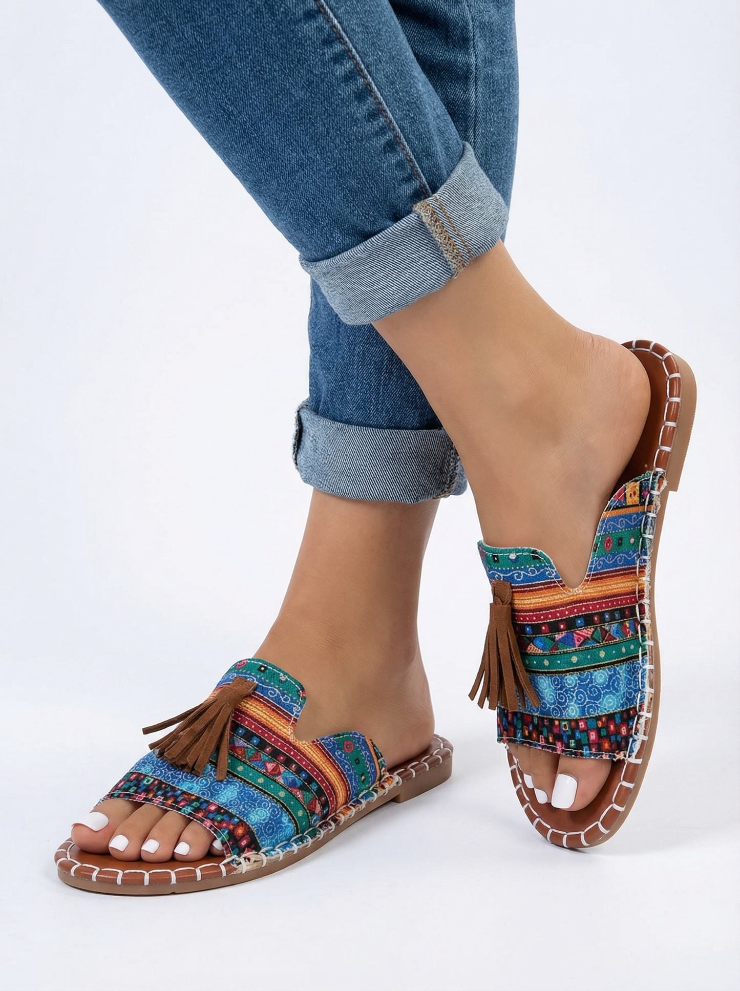 Women’s Casual Slip On Tassel Sandals