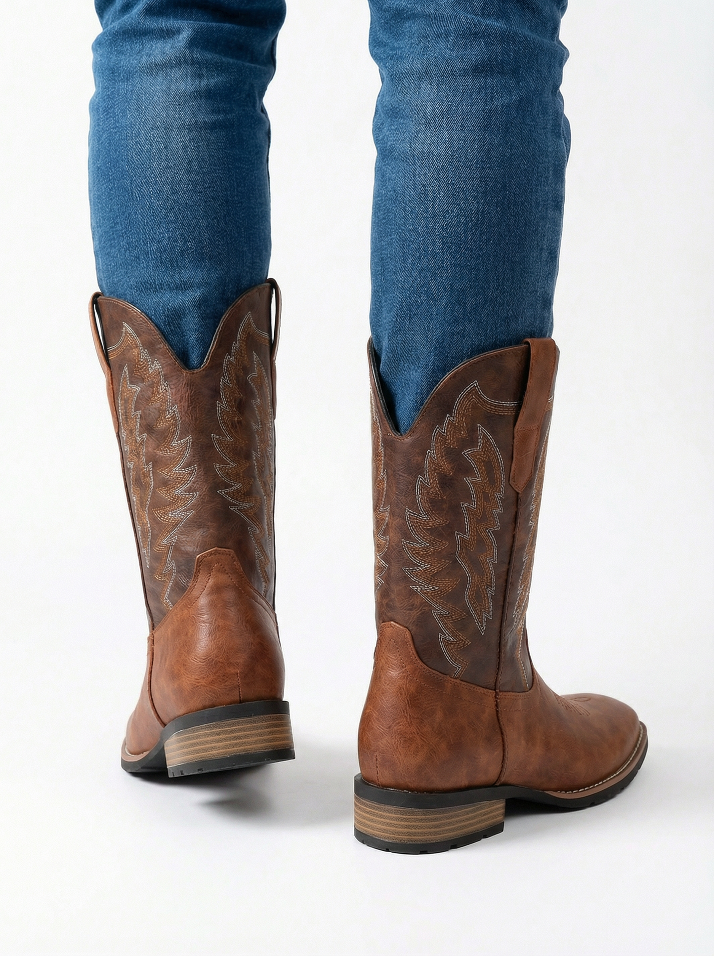Men’s Western Embroidered Mid Calf Cowboy Boots