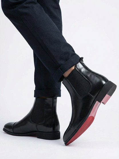 Men’s Chelsea Boots with Red Soles