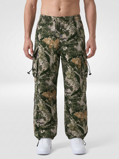Men’s Relaxed Fit Cargo Pants with Drawstring Waist