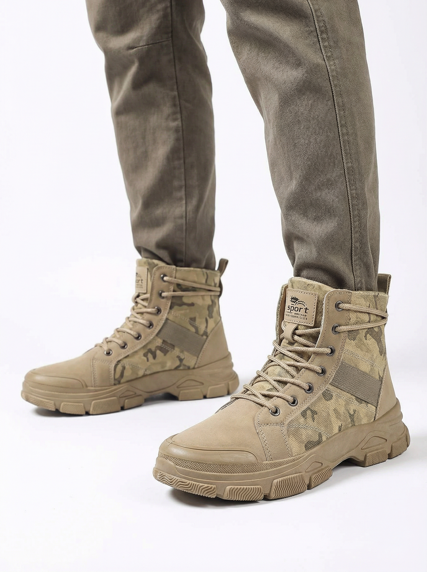 Men’s High Top Tactical Canvas Work Boots