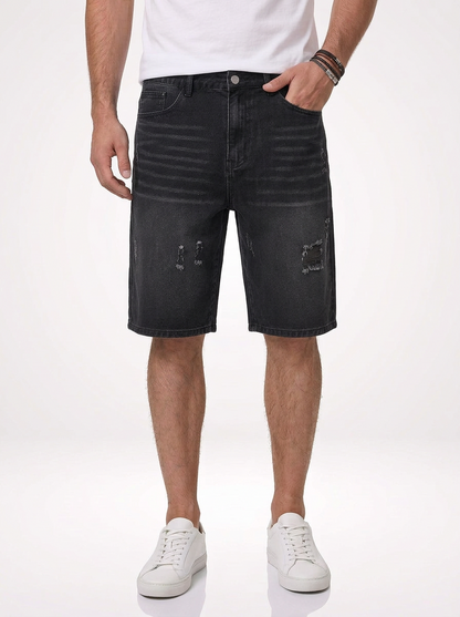 Men’s Vintage Street Denim Jeans Shorts Loose Fit